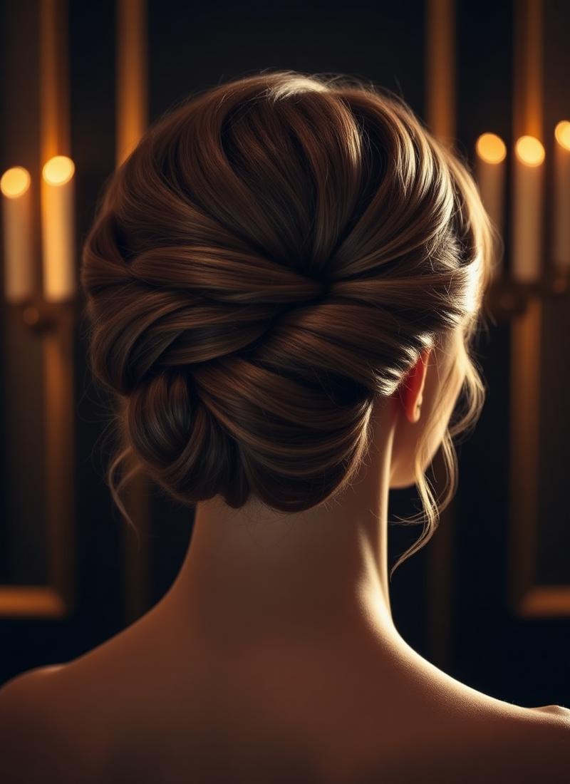 Peinado de evento elegante